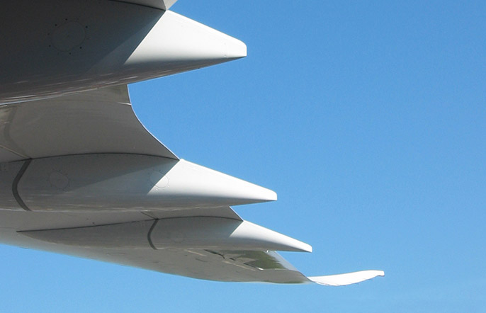 aerospace turbine detail of wing